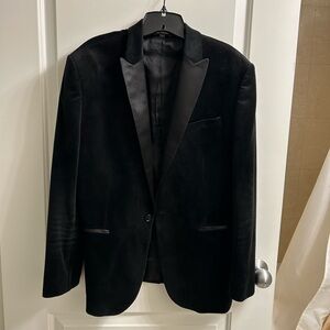 Express Black Velvet Tuxedo Jacket